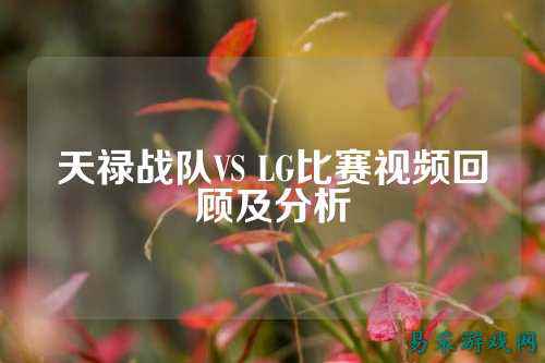 天禄战队VS LG比赛视频回顾及分析