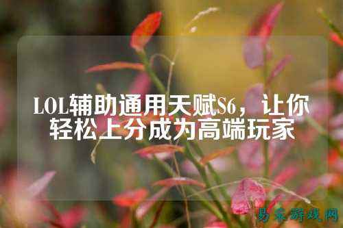 LOL辅助通用天赋S6,让你轻松上分成为高端玩家