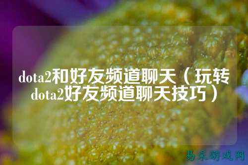 dota2和好友频道聊天（玩转dota2好友频道聊天技巧）