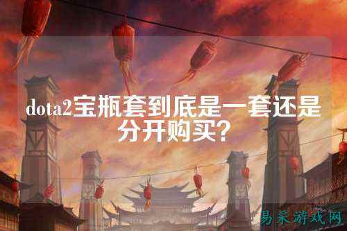 dota2宝瓶套到底是一套还是分开购买？