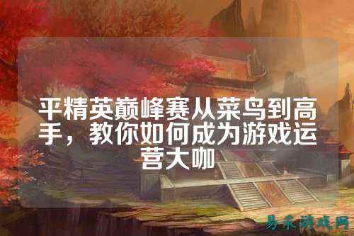 平精英巅峰赛从菜鸟到高手,教你如何成为游戏运营大咖