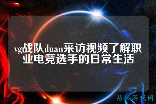 vg战队duan采访视频了解职业电竞选手的日常生活