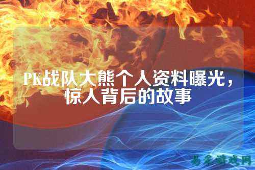 PK战队大熊个人资料曝光,惊人背后的故事