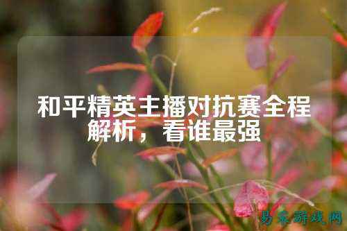 和平精英主播对抗赛全程解析,看谁最强