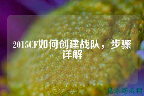 2015CF如何创建战队,步骤详解