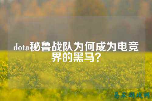 dota秘鲁战队为何成为电竞界的黑马?
