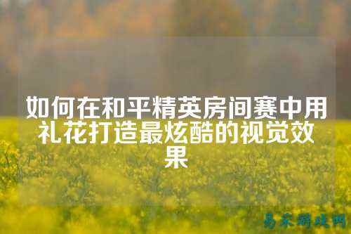 如何在和平精英房间赛中用礼花打造最炫酷的视觉效果