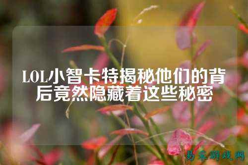 LOL小智卡特揭秘他们的背后竟然隐藏着这些秘密