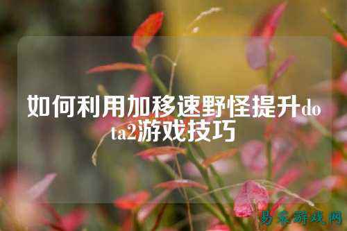 如何利用加移速野怪提升dota2游戏技巧