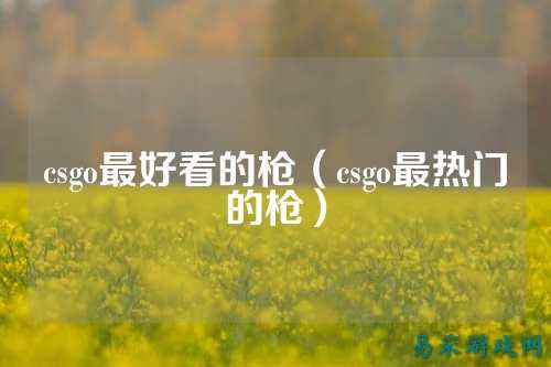 csgo最好看的枪(csgo最热门的枪)