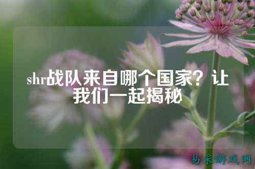 shr战队来自哪个国家？让我们一起揭秘