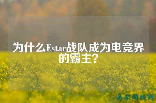 为什么Estar战队成为电竞界的霸主？