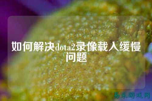 如何解决dota2录像载入缓慢问题