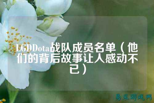 LGDDota战队成员名单（他们的背后故事让人感动不已）