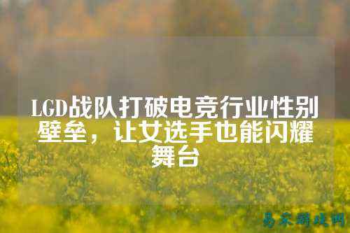 LGD战队打破电竞行业性别壁垒，让女选手也能闪耀舞台