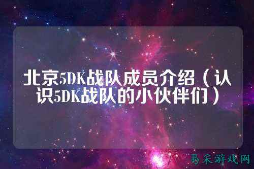 北京5DK战队成员介绍（认识5DK战队的小伙伴们）