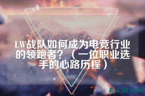 LW战队如何成为电竞行业的领跑者？（一位职业选手的心路历程）