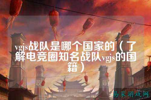 vgjs战队是哪个国家的（了解电竞圈知名战队vgjs的国籍）