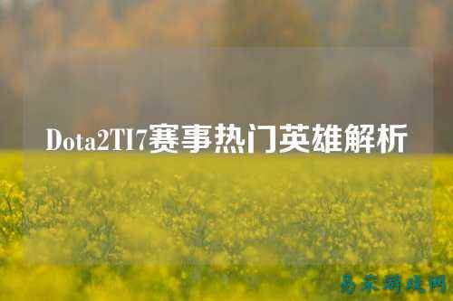 Dota2TI7赛事热门英雄解析