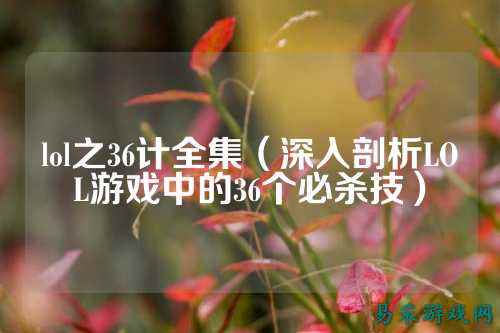 lol之36计全集（深入剖析LOL游戏中的36个必杀技）