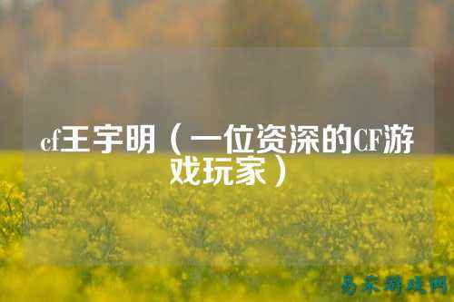 cf王宇明（一位资深的CF游戏玩家）
