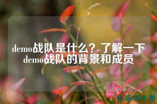 demo战队是什么？了解一下demo战队的背景和成员