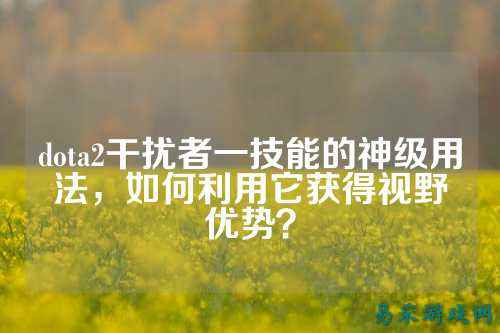 dota2干扰者一技能的神级用法，如何利用它获得视野优势？