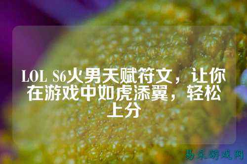 LOL S6火男天赋符文,让你在游戏中如虎添翼,轻松上分