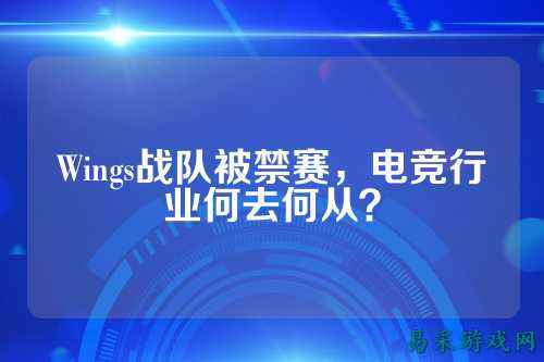 Wings战队被禁赛，电竞行业何去何从？