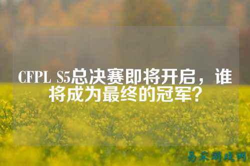 CFPL S5总决赛即将开启，谁将成为最终的冠军？