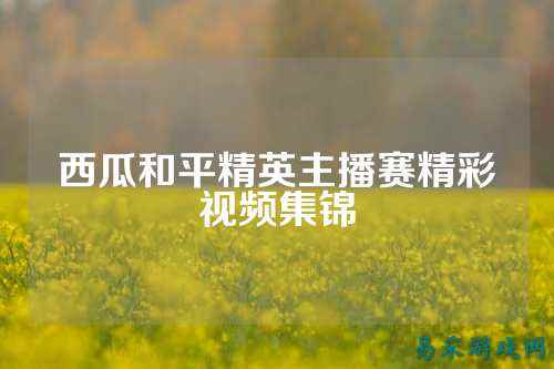 西瓜和平精英主播赛精彩视频集锦