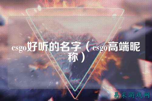 csgo好听的名字（csgo高端昵称）