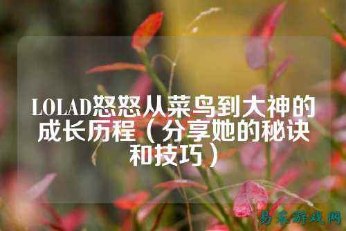 LOLAD怒怒从菜鸟到大神的成长历程(分享她的秘诀和技巧)