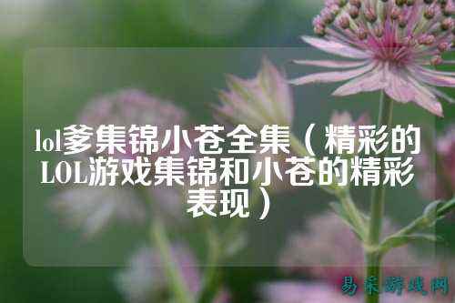 lol爹集锦小苍全集（精彩的LOL游戏集锦和小苍的精彩表现）