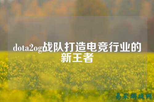 dota2og战队打造电竞行业的新王者