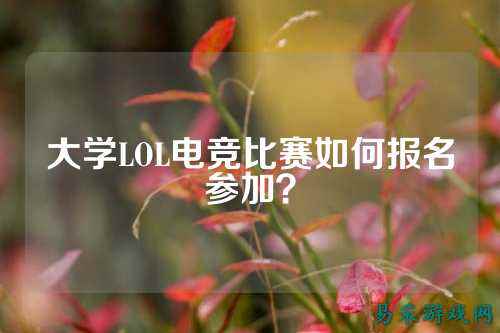 大学LOL电竞比赛如何报名参加?