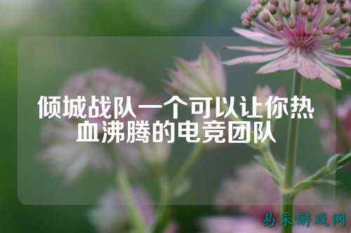 倾城战队一个可以让你热血沸腾的电竞团队