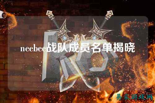neebee战队成员名单揭晓