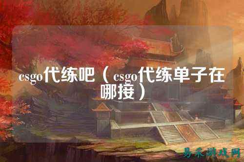 csgo代练吧（csgo代练单子在哪接）
