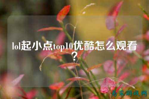 lol起小点top10优酷怎么观看?
