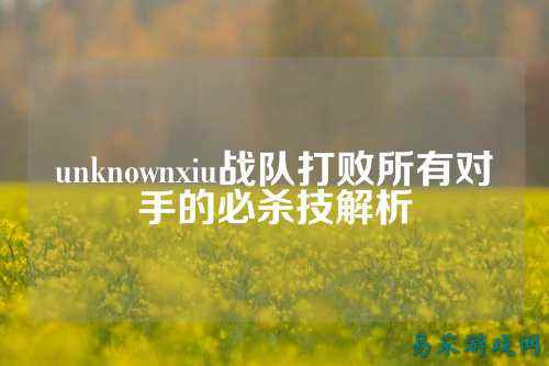 unknownxiu战队打败所有对手的必杀技解析