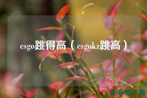csgo跳得高（csgokz跳高）