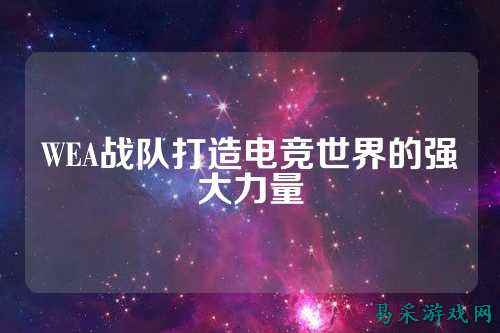 WEA战队打造电竞世界的强大力量