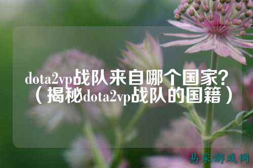 dota2vp战队来自哪个国家？（揭秘dota2vp战队的国籍）