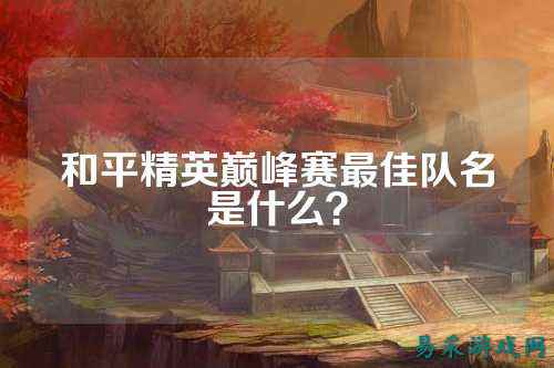 和平精英巅峰赛最佳队名是什么？