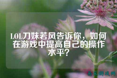 LOL刀妹若风告诉你,如何在游戏中提高自己的操作水平?