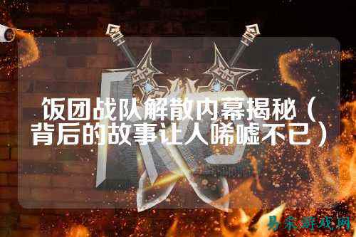 饭团战队解散内幕揭秘（背后的故事让人唏嘘不已）