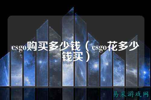 csgo购买多少钱(csgo花多少钱买)