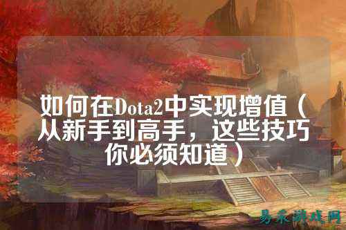如何在Dota2中实现增值（从新手到高手，这些技巧你必须知道）