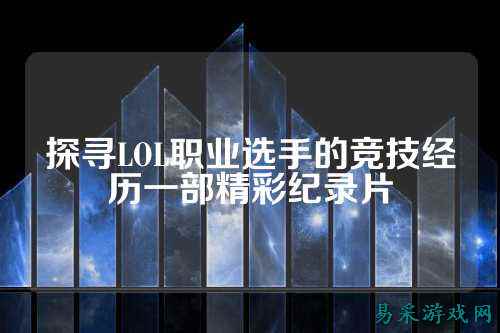探寻LOL职业选手的竞技经历一部精彩纪录片